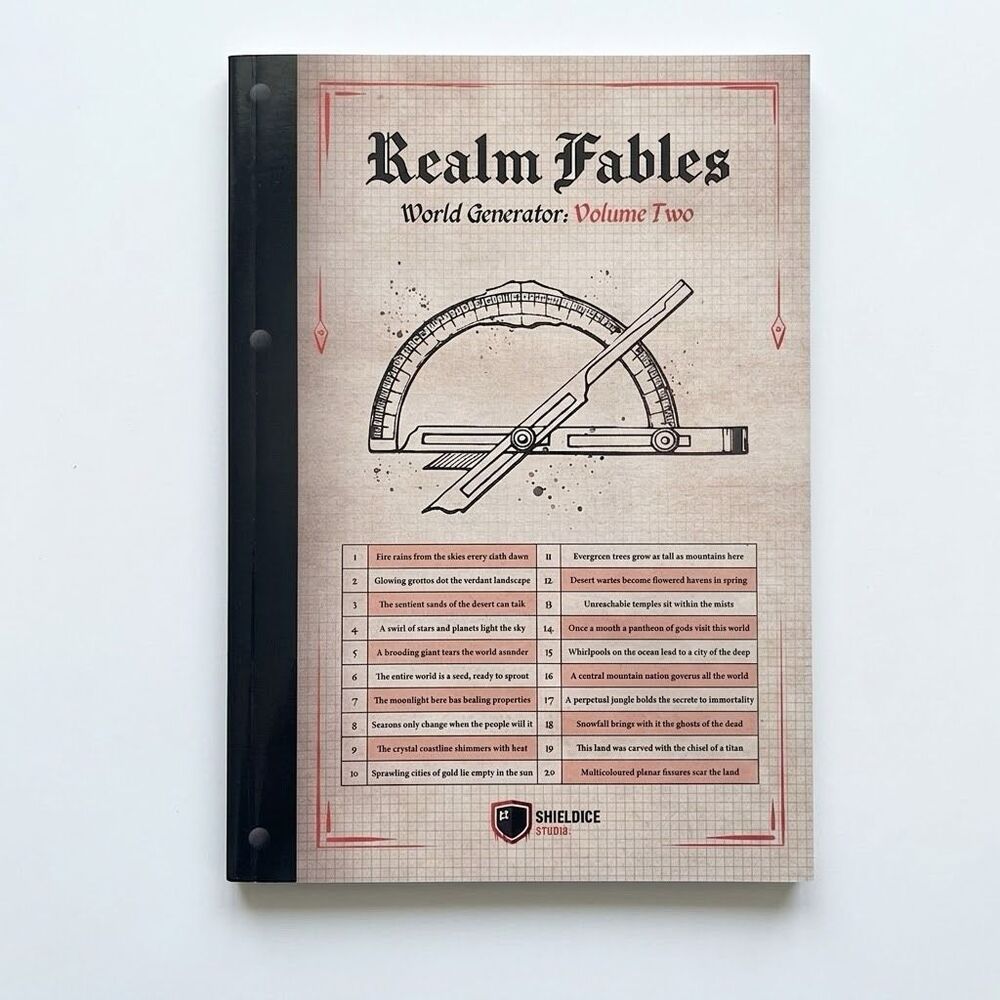 Realm Fables World Generator Volume Two RPG D&D Pathfinder Shieldice Studio